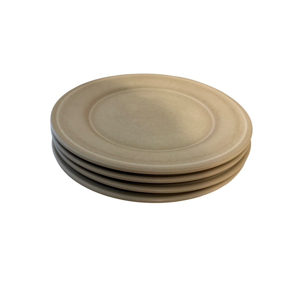 Threshold Bamboo Melamine Dinner Plates Set of 4 Tan Beige 10.5 Inch BPA Free